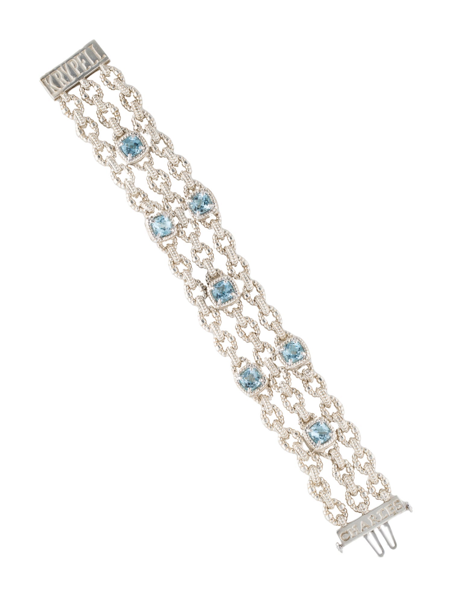 Charles Krypell Topaz Link Bracelet