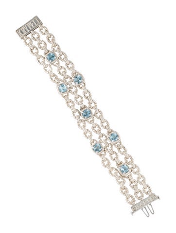 Charles Krypell Multistrand Topaz Link Bracelet