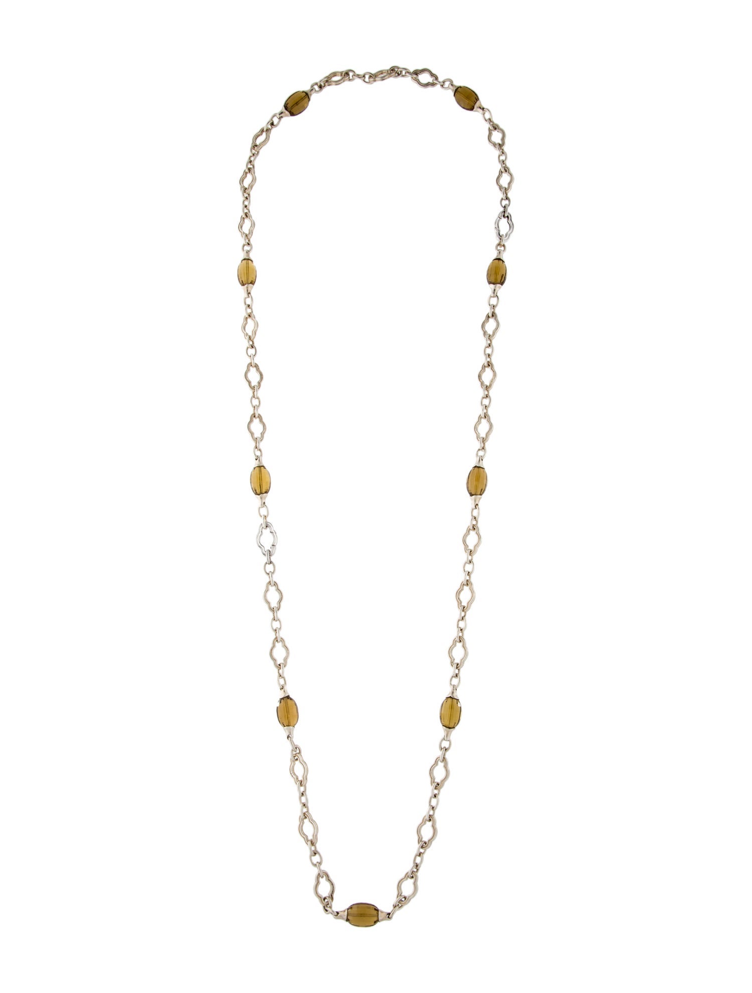 Charles Krypell Smoky Quartz Station Necklace