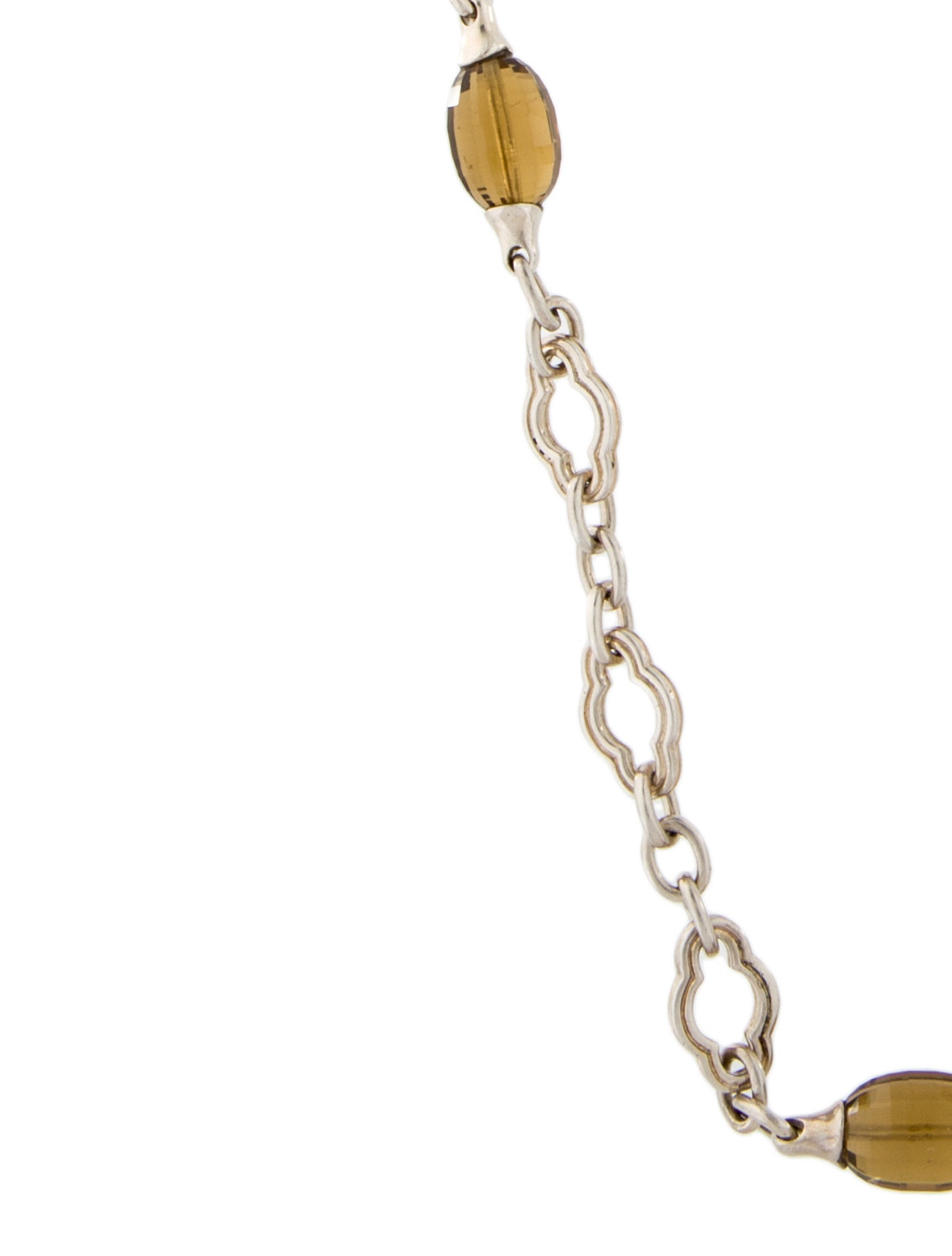 Charles Krypell Smoky Quartz Station Necklace