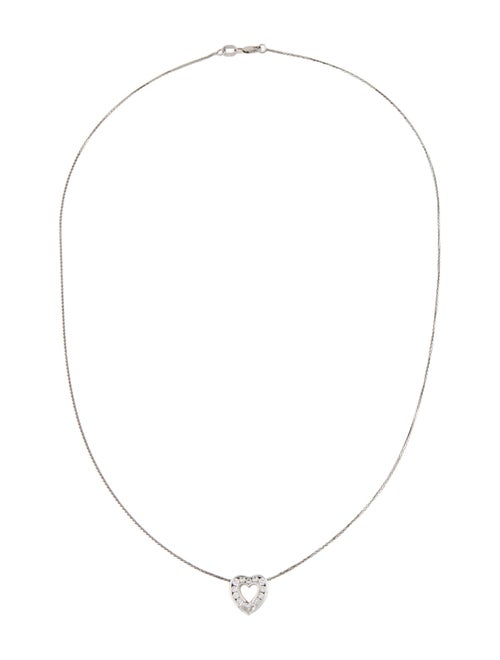 Charles Krypell 18K Diamond Heart Pendant w/ 14K Chain Necklace