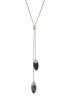 Charles Krypell Hematine & Quartz Doublet Lavalier Necklace