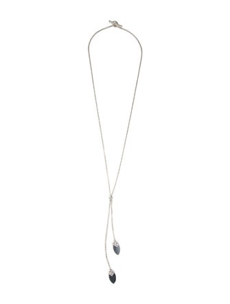 Charles Krypell Hematine & Quartz Doublet Lavalier Necklace