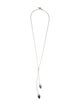 Charles Krypell Hematine & Quartz Doublet Lavalier Necklace