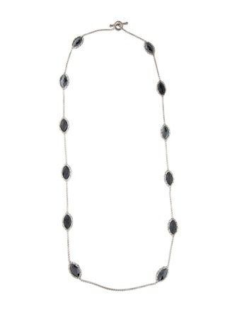 Charles Krypell Quartz & Hemantine Doublet Station Necklace