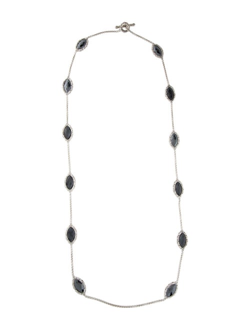 Charles Krypell Quartz & Hemantine Doublet Station Necklace