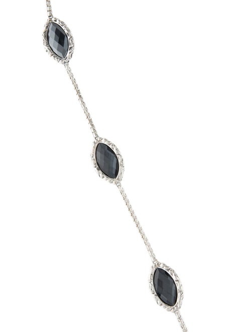 Charles Krypell Quartz & Hemantine Doublet Station Necklace