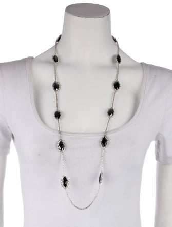 Charles Krypell Quartz & Hemantine Doublet Station Necklace
