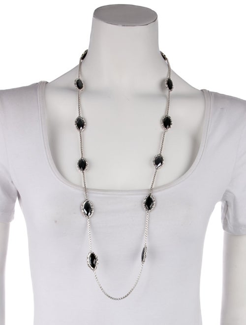 Charles Krypell Quartz & Hemantine Doublet Station Necklace