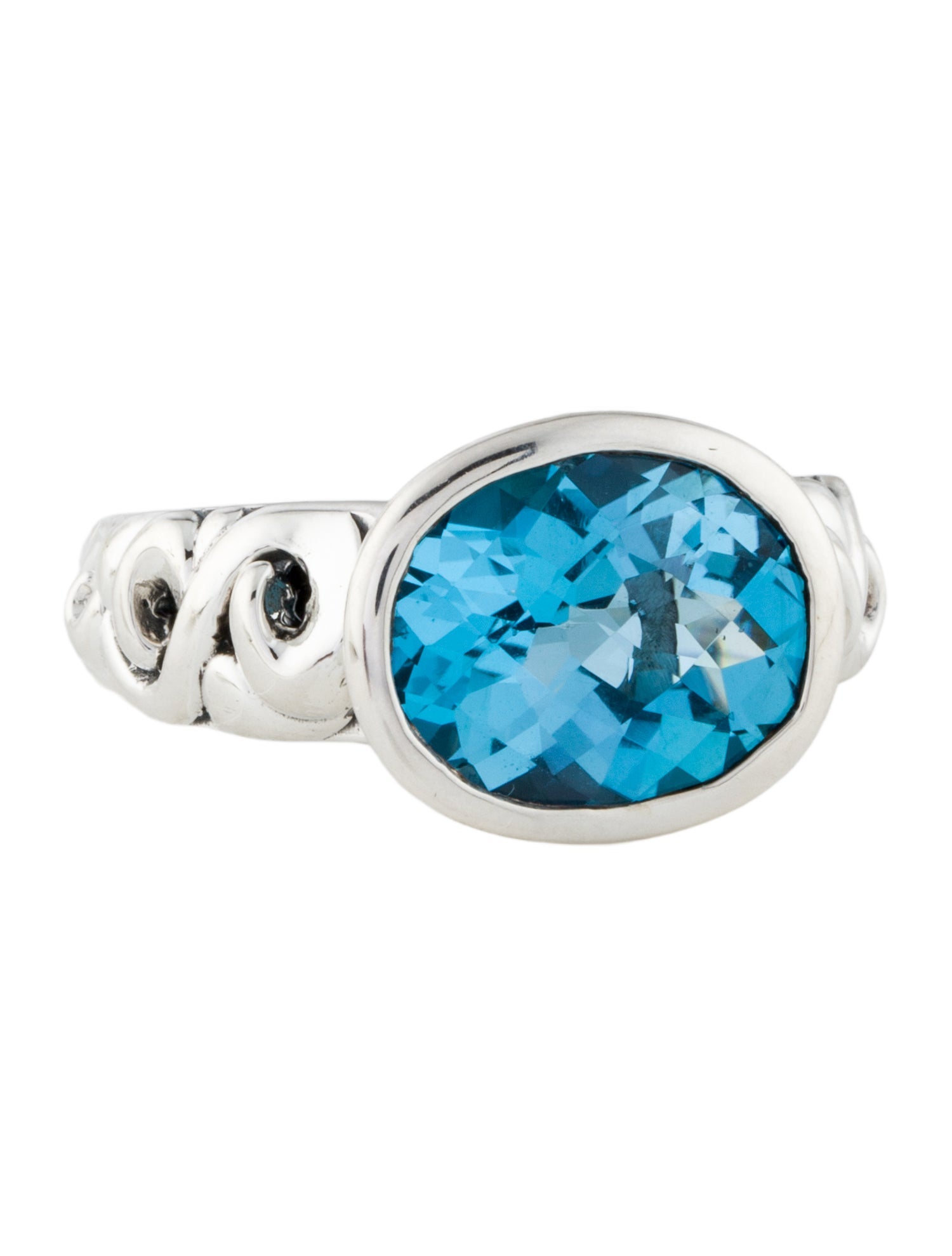 Charles Krypell Topaz & Sapphire Cocktail Ring