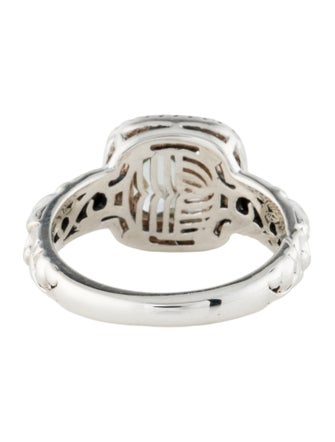 Charles Krypell Prasiolite & Diamond Cocktail Ring