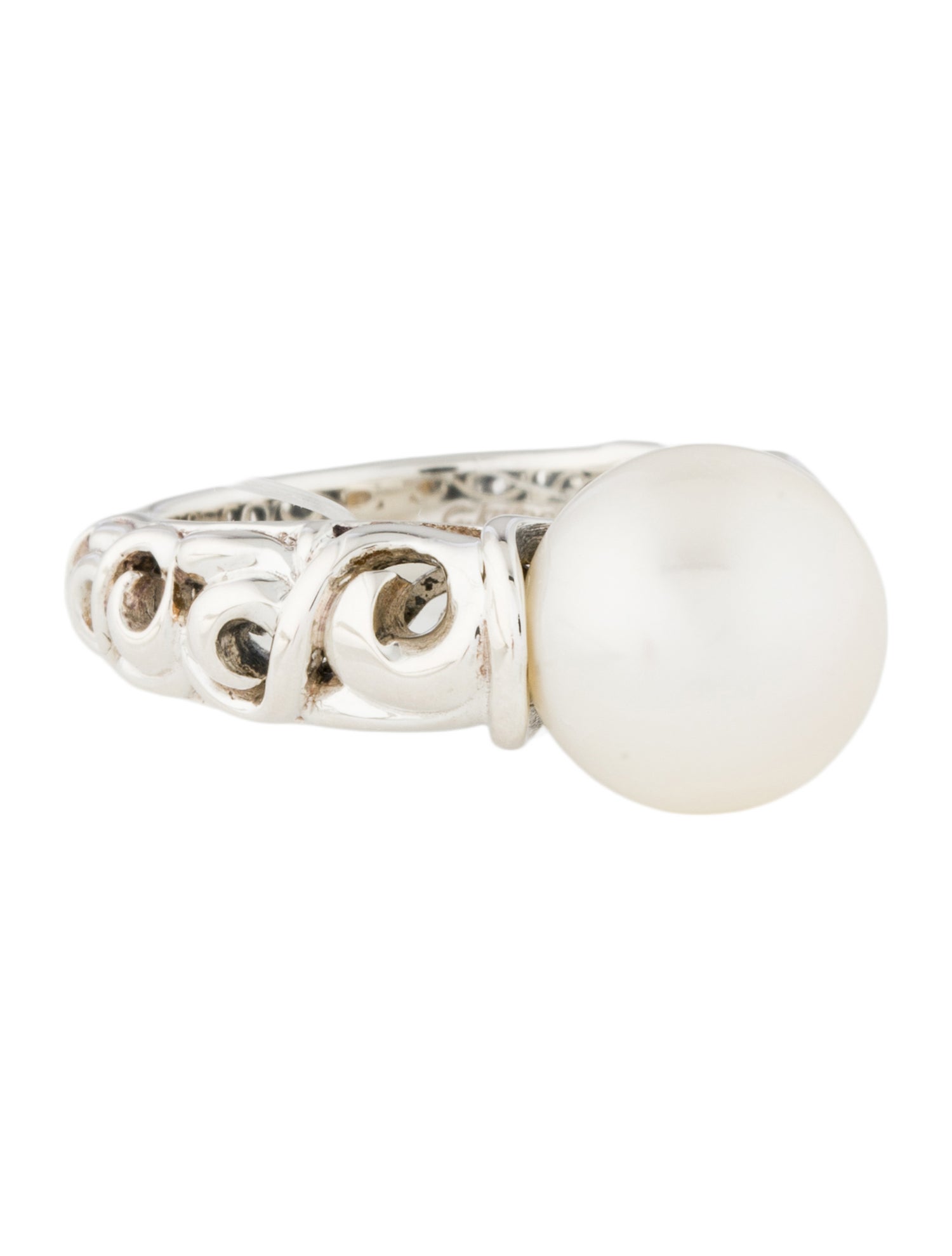 Charles Krypell Pearl Cocktail Ring