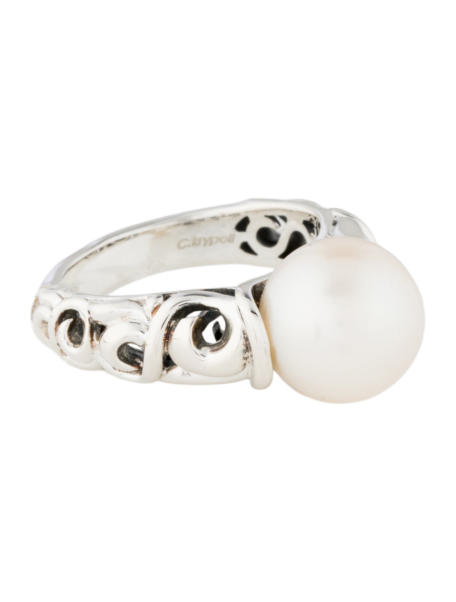 Charles Krypell Pearl Cocktail Ring
