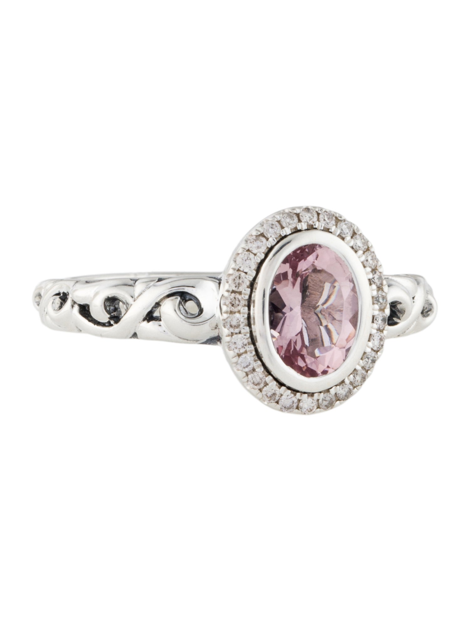 Charles Krypell Morganite & Diamond Cocktail Ring
