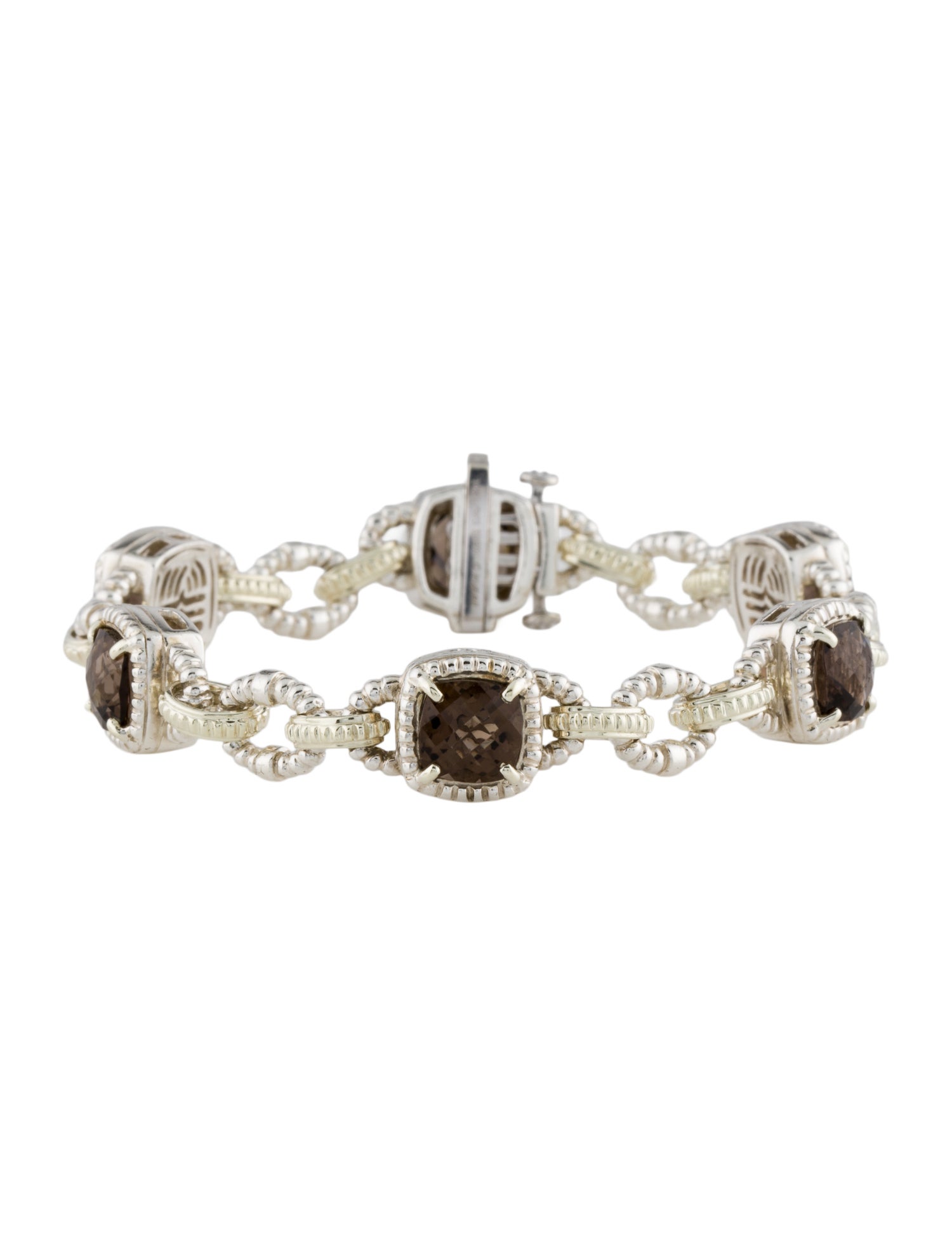 Charles Krypell Smoky Quartz Link Bracelet