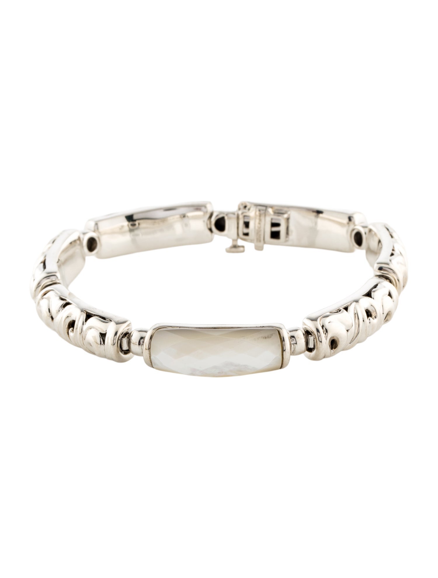Charles Krypell Mother of Pearl Station Link Bracelet