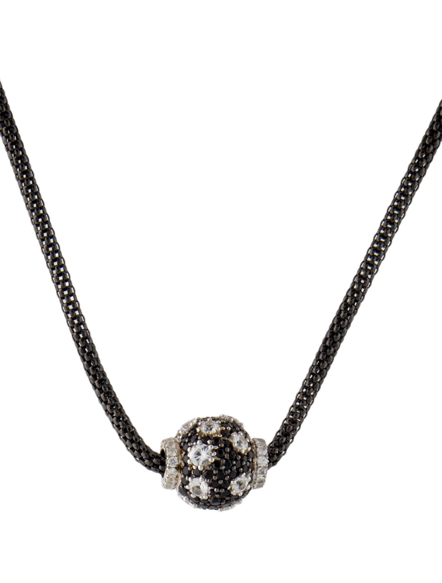 Charles Krypell Sapphire Ball Pendant Necklace