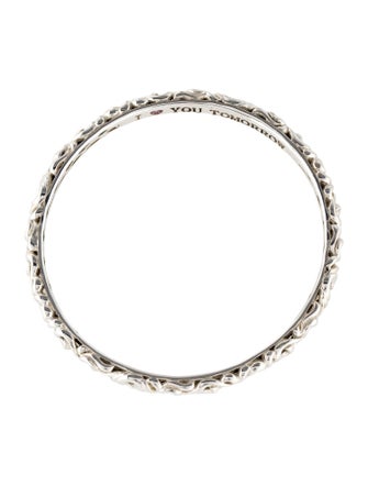 Charles Krypell Vine Motif 'I ♡ YOU TOMORROW' Bangle Bracelet
