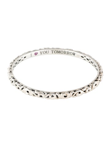 Charles Krypell Bangle Vine Motif 'I ♡ YOU Tomorrow' Bracelet
