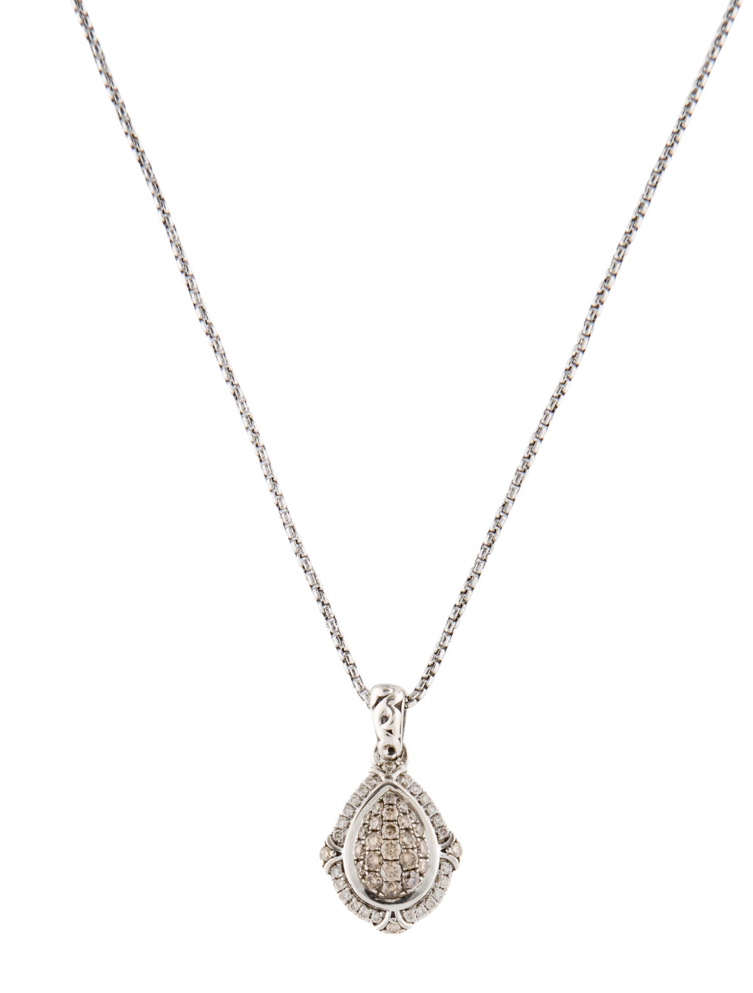 Charles Krypell Diamond Pavé Pendant Necklace