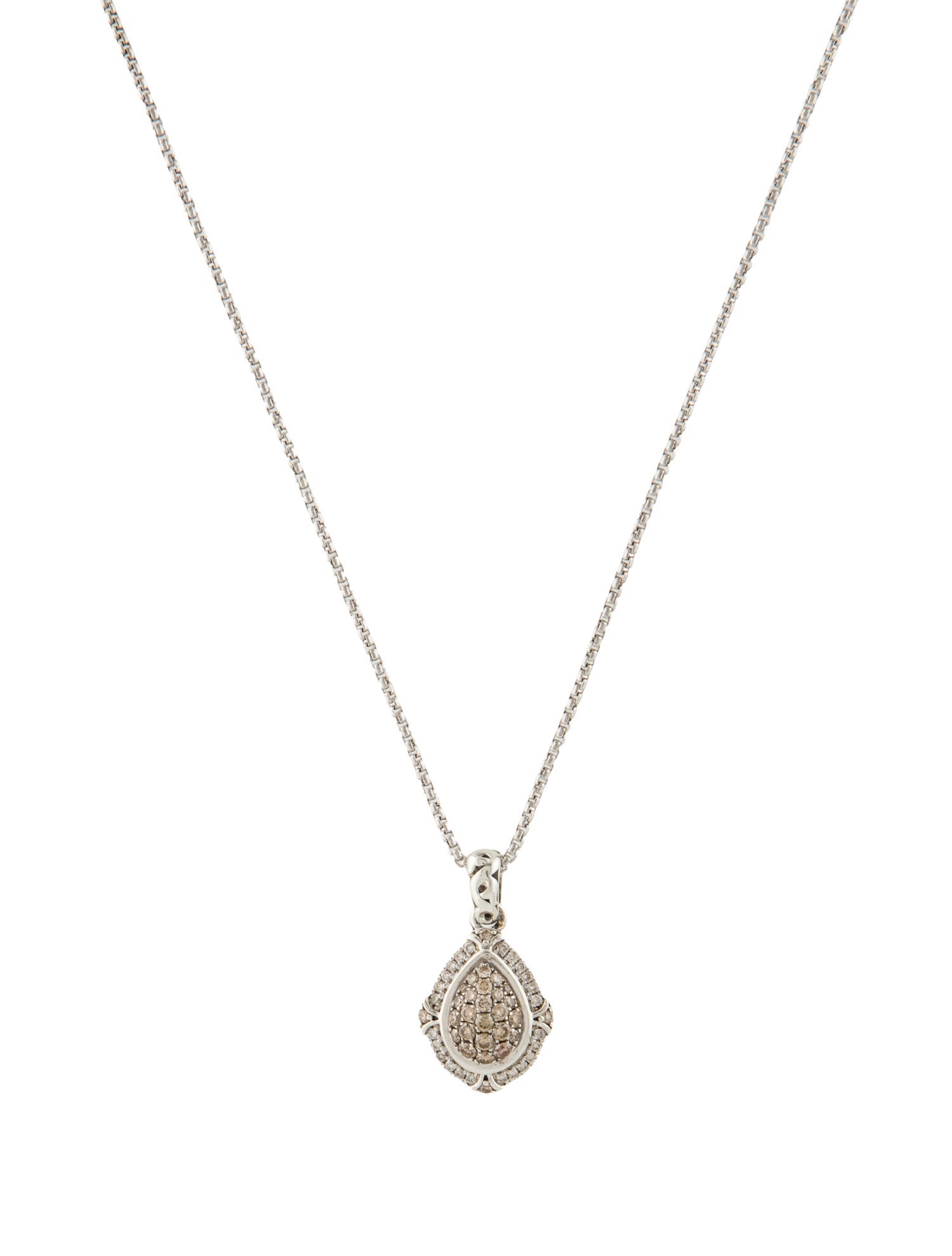 Charles Krypell Diamond Pavé Pendant Necklace