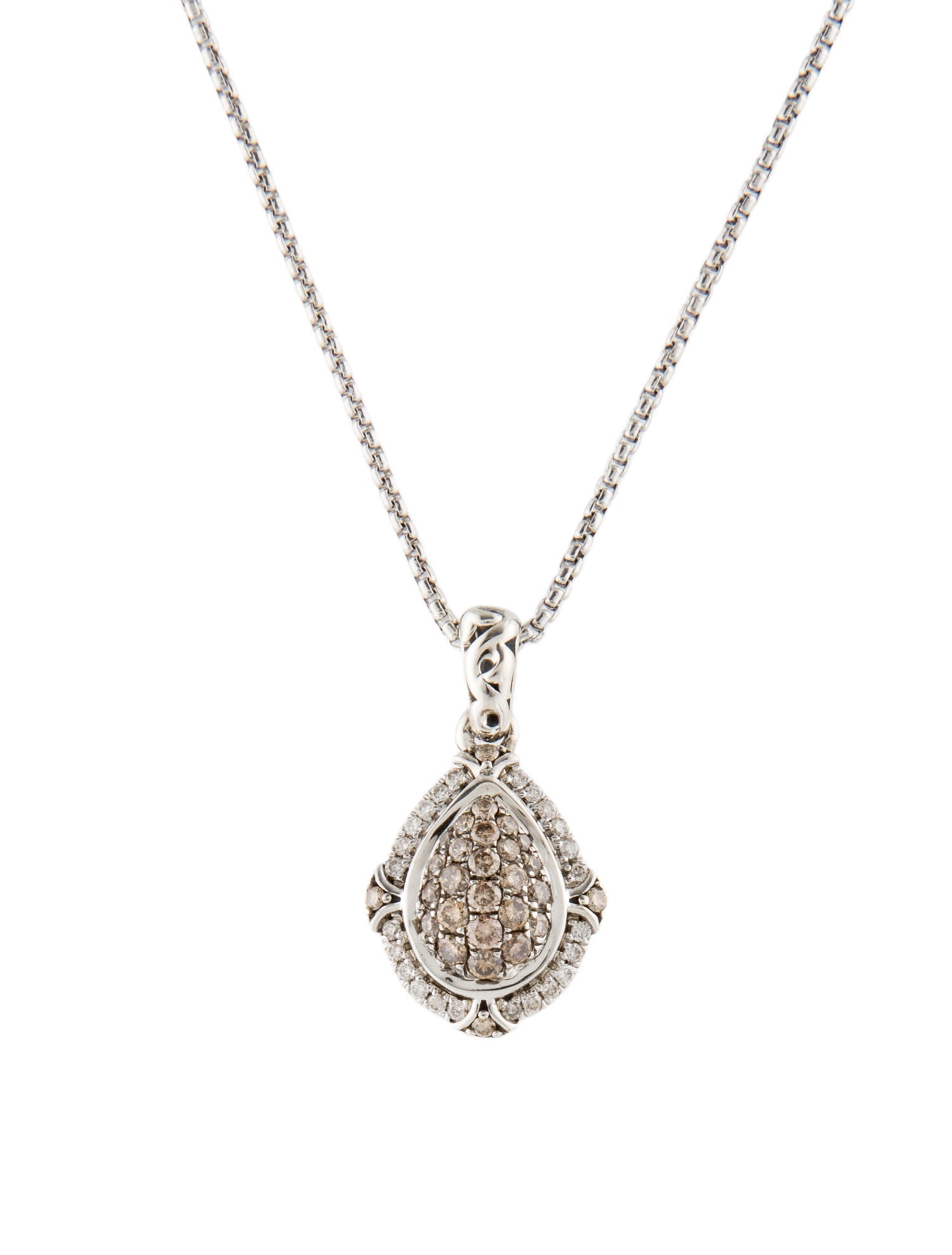 Charles Krypell Diamond Pavé Pendant Necklace