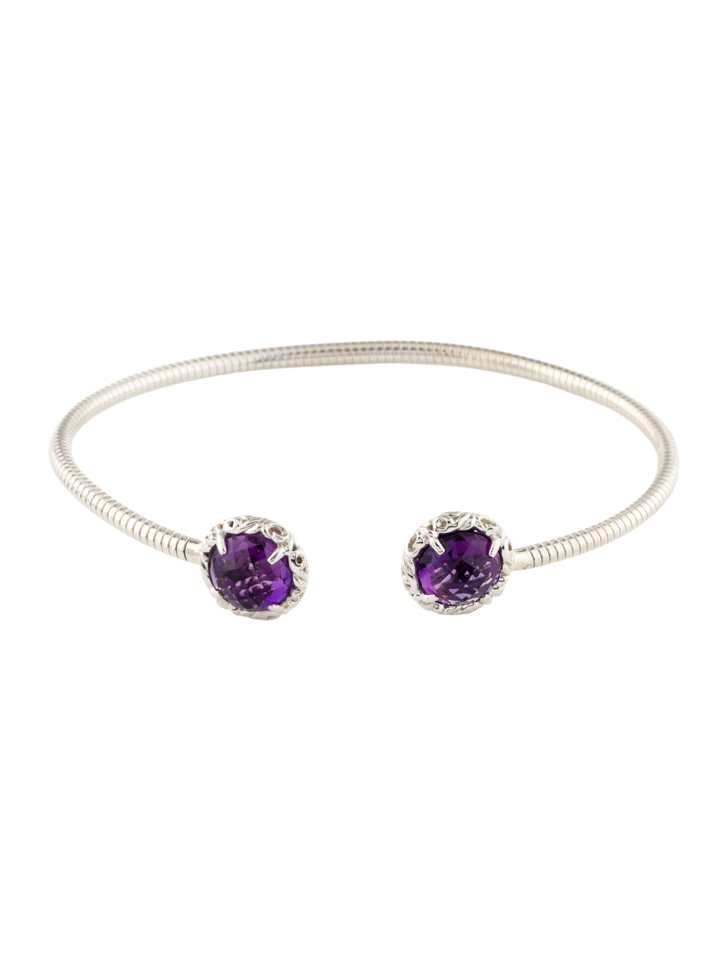 Charles Krypell Amethyst Narrow Cuff Bracelet