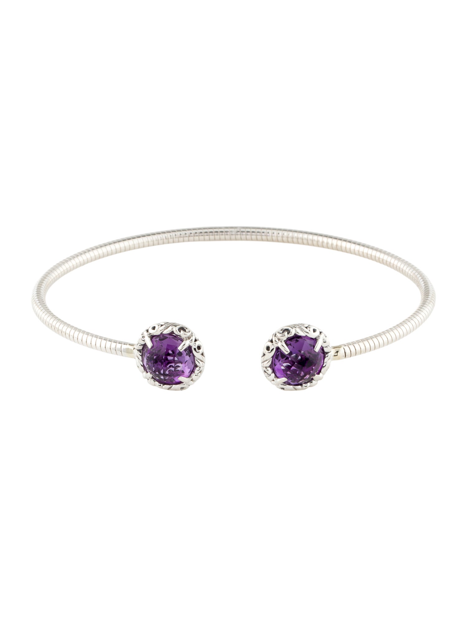 Charles Krypell Amethyst Narrow Cuff Bracelet