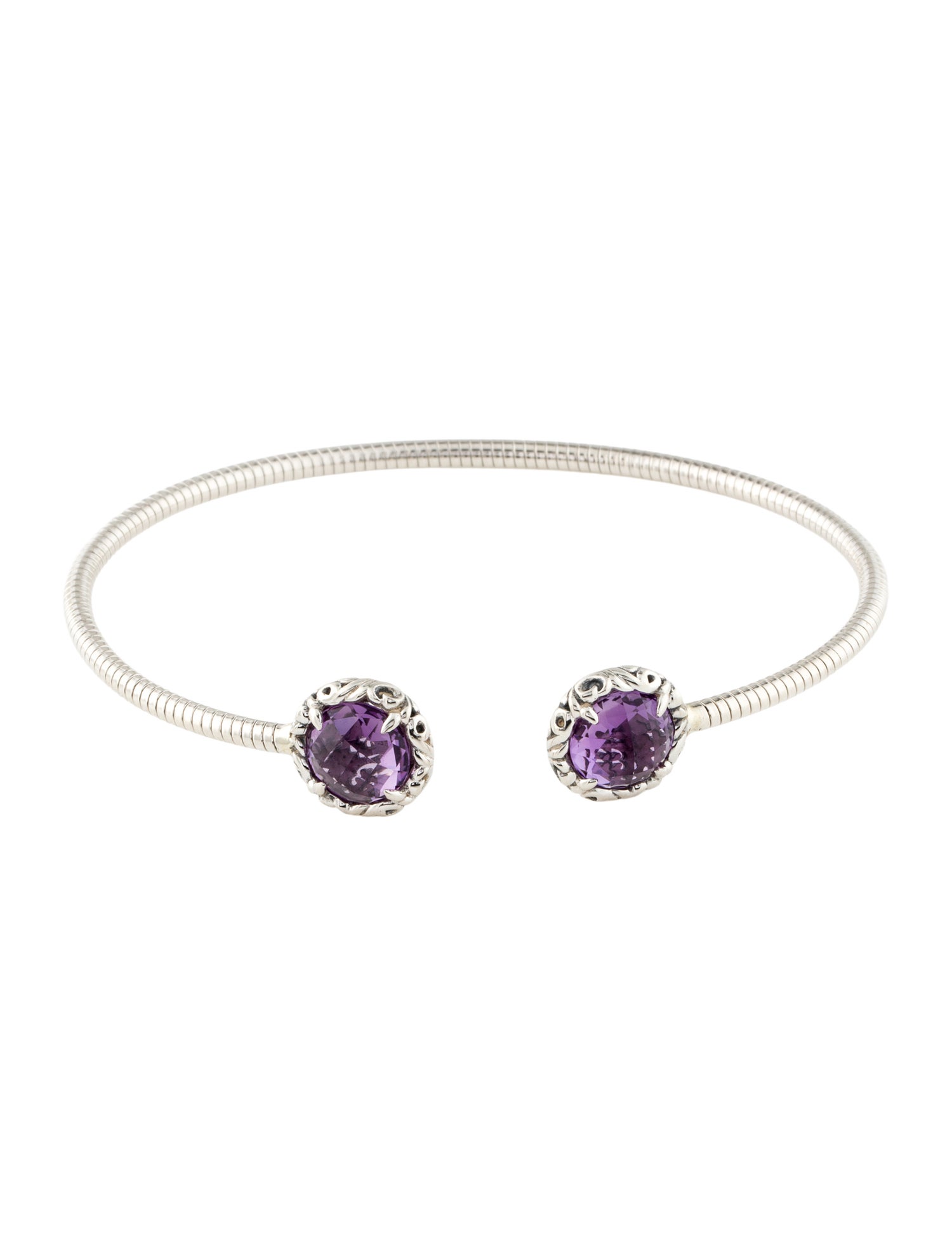 Charles Krypell Amethyst Narrow Cuff Bracelet