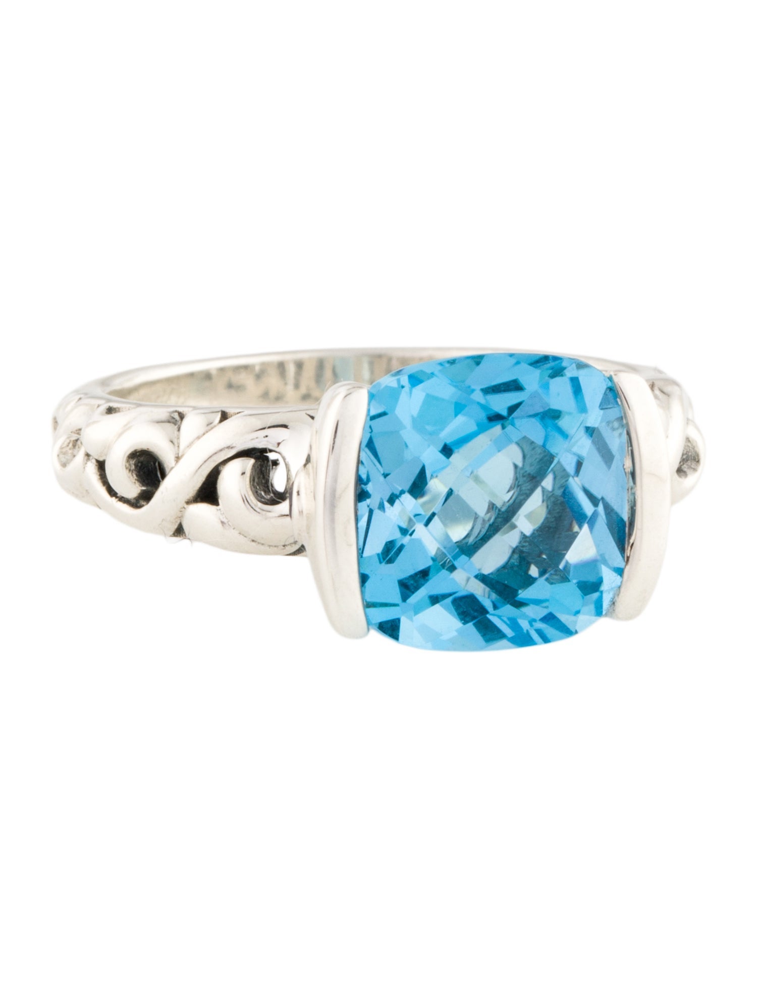 Charles Krypell Topaz & Sapphire Cocktail Ring