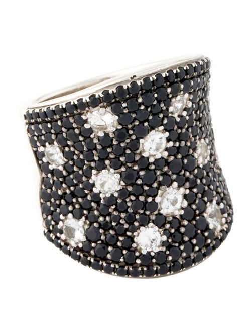 Charles Krypell Sapphire Starlight Concave Cocktail Ring