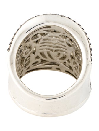 Charles Krypell Sapphire Starlight Concave Cocktail Ring