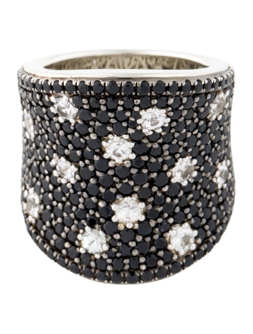 Charles Krypell Sapphire Starlight Concave Cocktail Ring