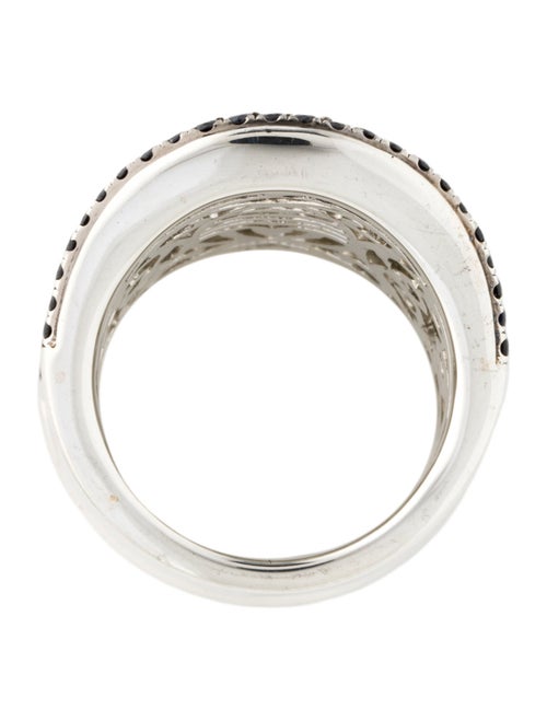 Charles Krypell Sapphire Starlight Concave Cocktail Ring
