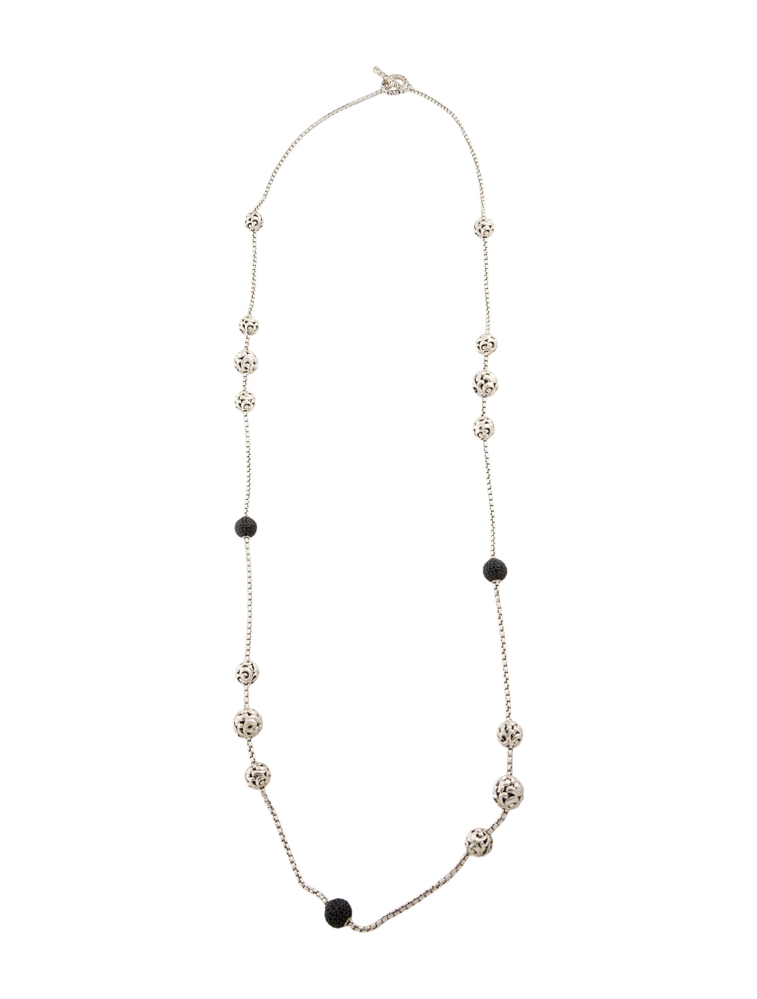Charles Krypell Sapphire Ivy Ball Station Necklace