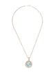 Charles Krypell Topaz & Diamond Pendant Necklace