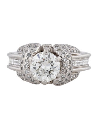 Charles Krypell Platinum Diamond Engagement Ring