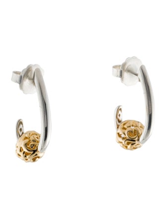 Charles Krypell Two-Tone Hoop Earrings
