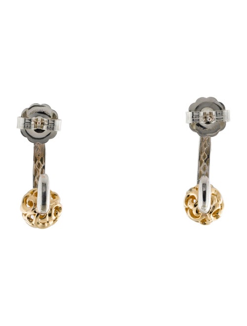 Charles Krypell Two-Tone Hoop Earrings