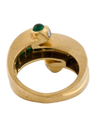 Charles Krypell 18K Emerald & Diamond Band