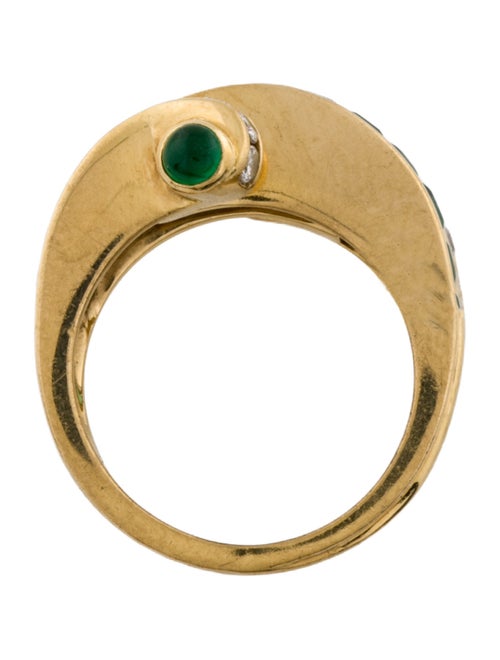 Charles Krypell 18K Emerald & Diamond Band