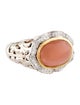 Charles Krypell Sunstone & Diamond Cocktail Ring