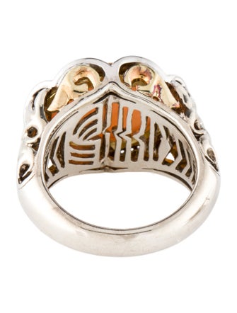 Charles Krypell Sunstone & Diamond Cocktail Ring