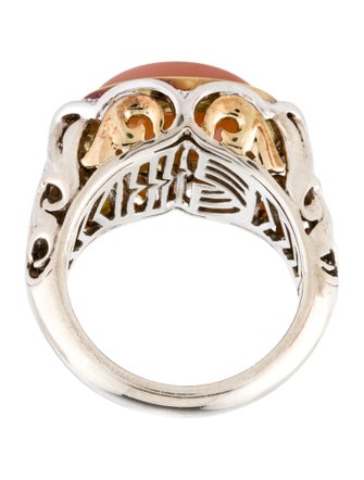 Charles Krypell Sunstone & Diamond Cocktail Ring