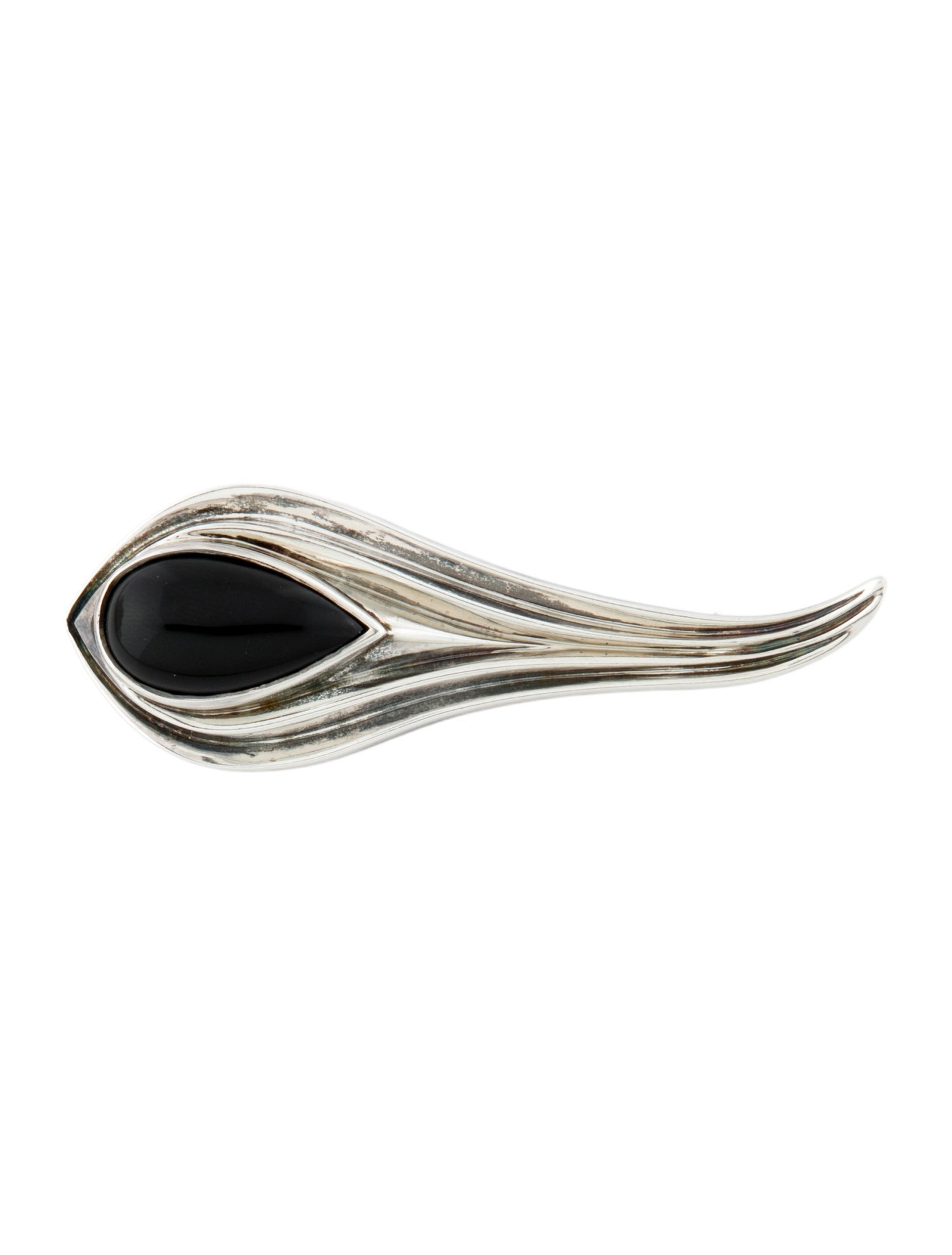Charles Krypell Vintage Onyx Abstract Brooch