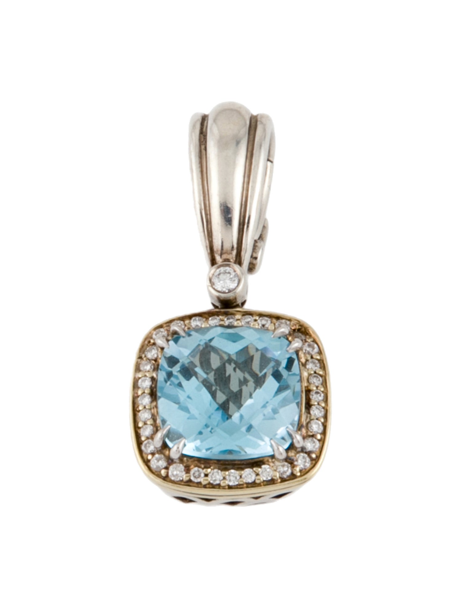 Charles Krypell Topaz & Diamond Pendant Enhancer