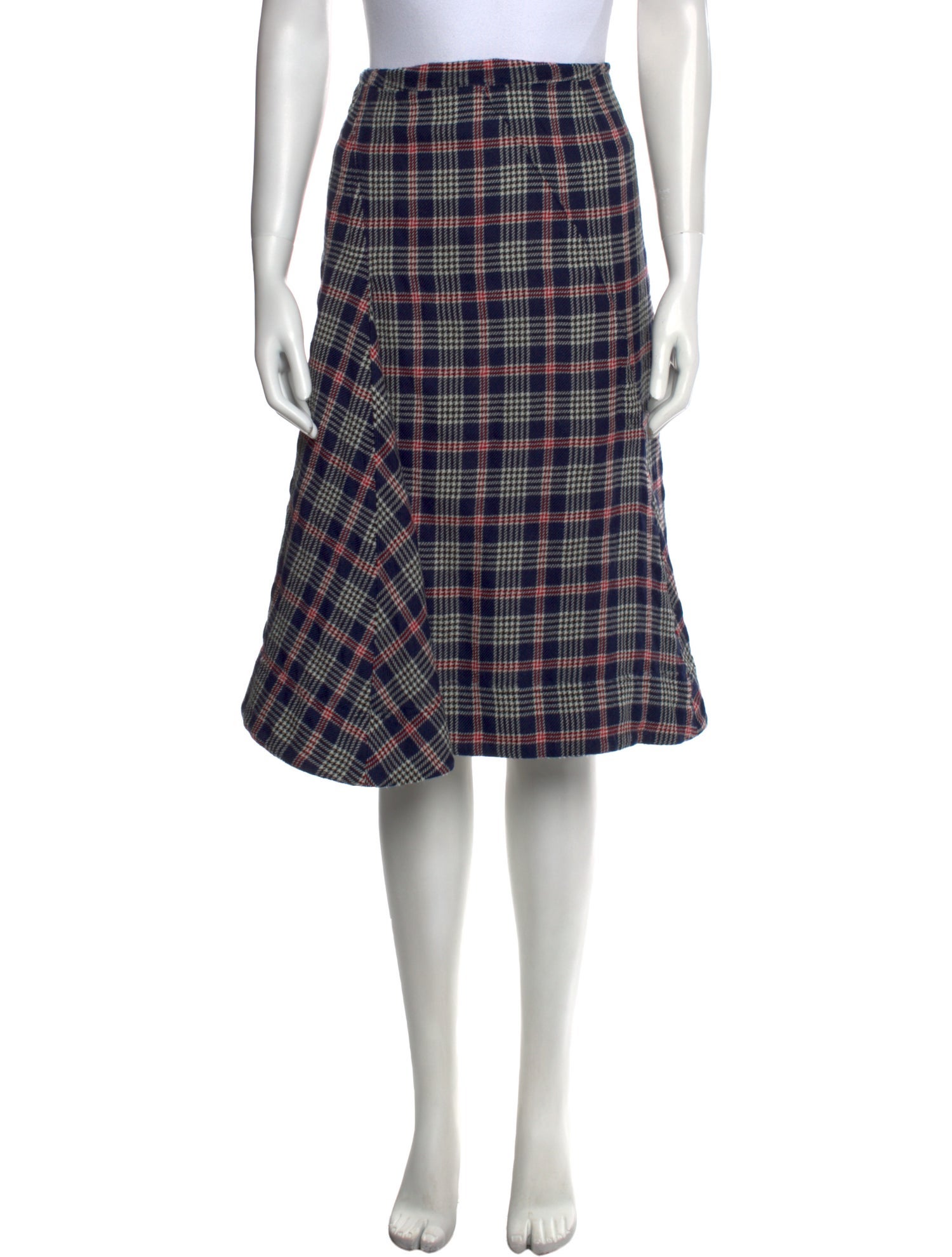 Claudia Li Virgin Wool Knee-Length Skirt