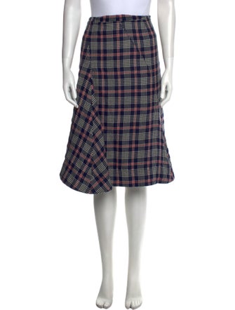 Claudia Li Virgin Wool Knee-Length Skirt