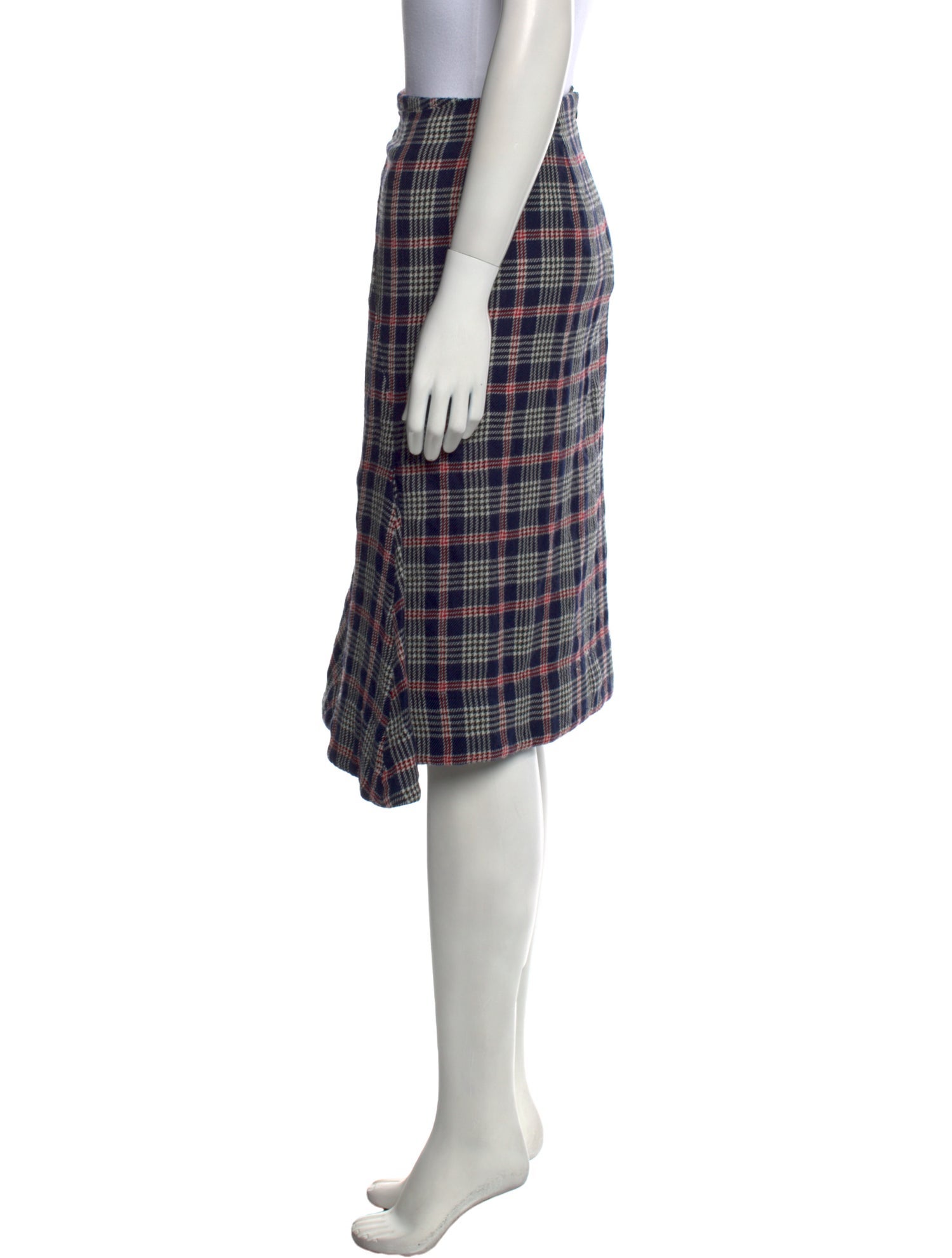 Claudia Li Virgin Wool Knee-Length Skirt