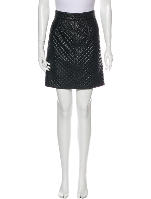 Claude Montana Printed Mini Skirt Black